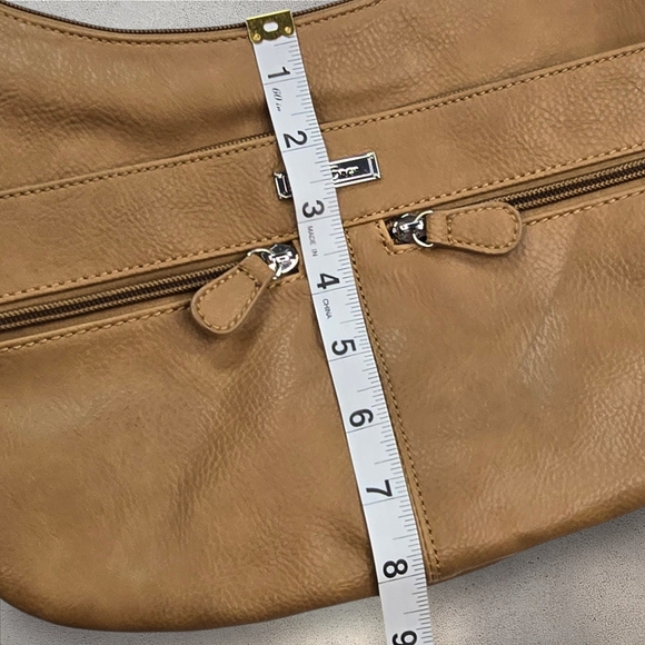 MultiSac Vegan Leather Hobo Tan Shoulder Bag - Picture 14 of 15